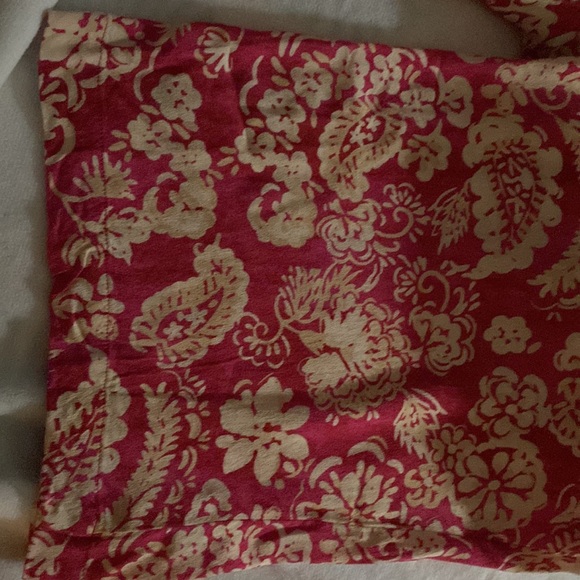 Vintage Palazzo pants soft pink and white paisley in large size - Picture 5 of 7